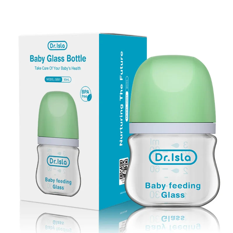 Newborn Glass Bottles 90/160ML Anti-Choke Baby Bottle Anti-flatulence Milk Feeding Bottles Infant BPA Free For 0-6Month