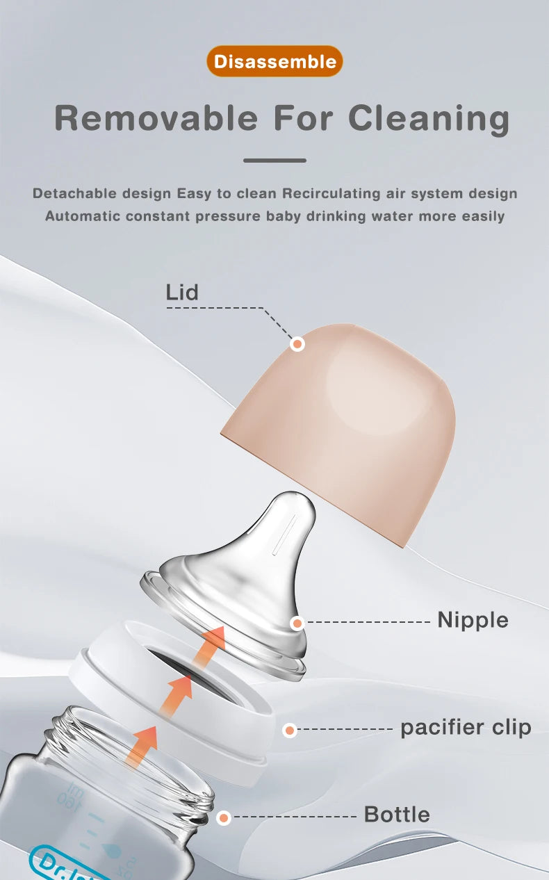 Newborn Glass Bottles 90/160ML Anti-Choke Baby Bottle Anti-flatulence Milk Feeding Bottles Infant BPA Free For 0-6Month