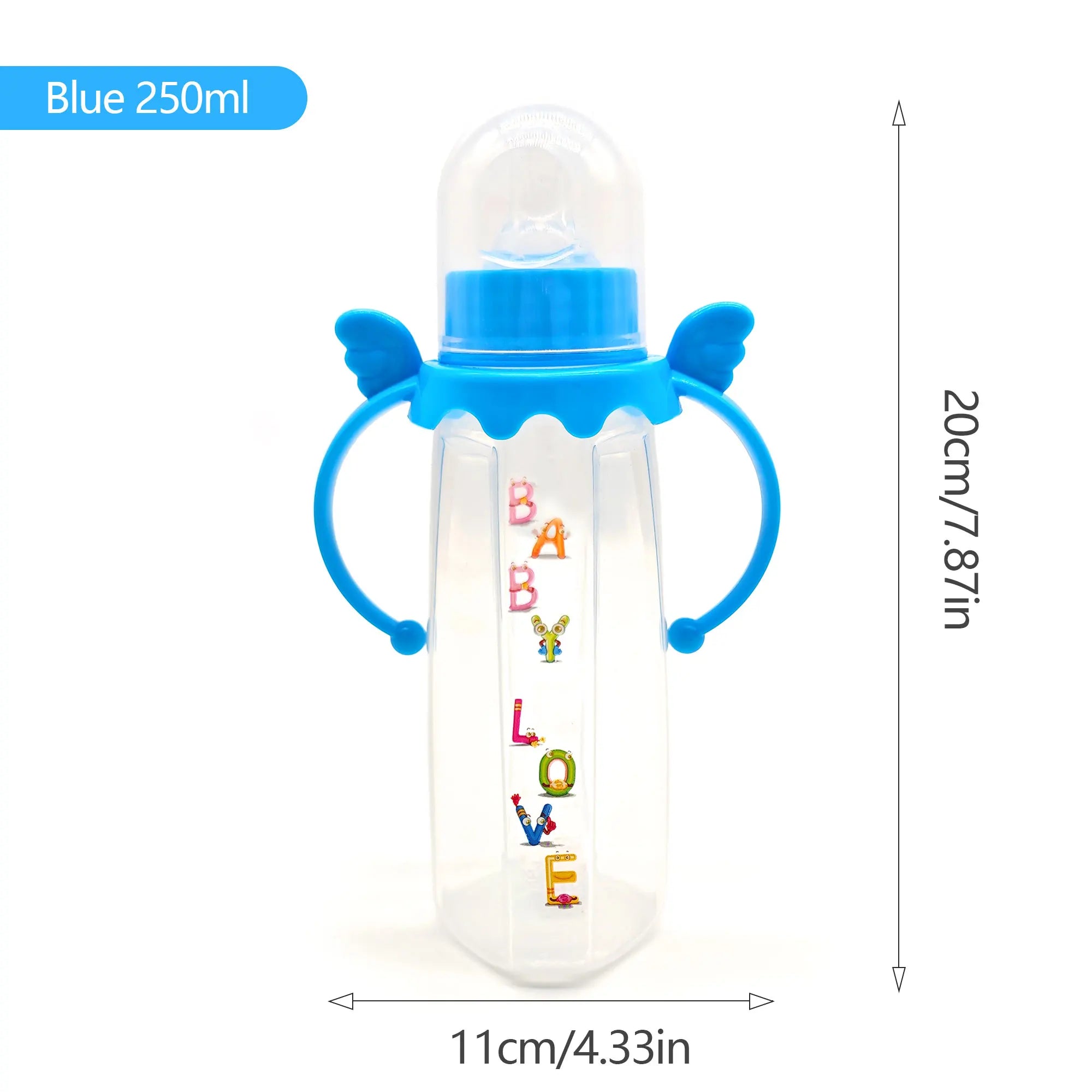 240ml Large Capacity Children's PP Bottle Chicken Shape Early Learning Fun Bottle Silicone Imitation Breastmilk Nipple BPA Free