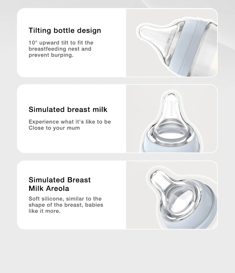 Newborn Glass Bottles 90/160ML Anti-Choke Baby Bottle Anti-flatulence Milk Feeding Bottles Infant BPA Free For 0-6Month